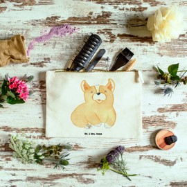 Mr. & Mrs. Panda L Corgie Makeup Bag - Gift, Makeup, Cosmetic Bag, Cosmetic Bag, Dog Love, XXL, Welsh Corgie Pembroke, Dog, Motivation, Pencil Case, Animal Lover, Dog Breed, White, L Schminktasche, Hand drawn