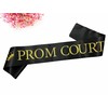 Prom Court Sashes Set of 6, Black and Gold Glitter