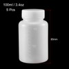 sourcing map Plastic Lab Chemical Reagent Bottle 100ml/3.4oz Wide Mouth