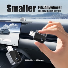 EZLucky Wireless CarPlay Adapter for iPhone 2025 Upgrade, Mini Size, Convert Wired to Wireless, Plug & Play, Zero Latency, USB A & C Compatible, Works with 2015+ Cars & iPhone 6+, Dual-Band Bluetooth & Wi-Fi