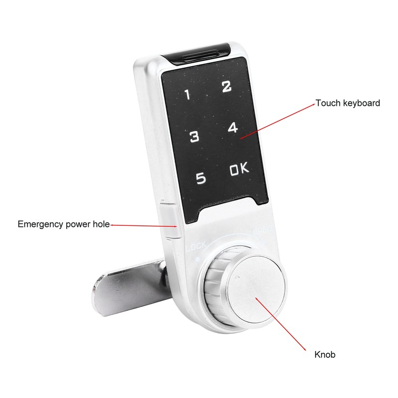 Electronic Cabinet Lock Smart Touch Screen Drawer Password Keypad Lock