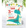 Son 3rd Dinosaur Birthday Card - Medium Sized Card (A5