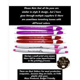 Unbranded Qty: 12 pens...Bunco Ink Pens- "Let's Roll!" Bunco pens with black ink 21 Colors