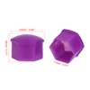 X AUTOHAUX 20pcs 17mm Purple Plastic Car Wheel Nut Lug