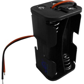 Jex Electronics Four/Quad/4X AA DIY Battery Holder Case Box Base 6V Volt PCB Mount with Bare Wire Ends