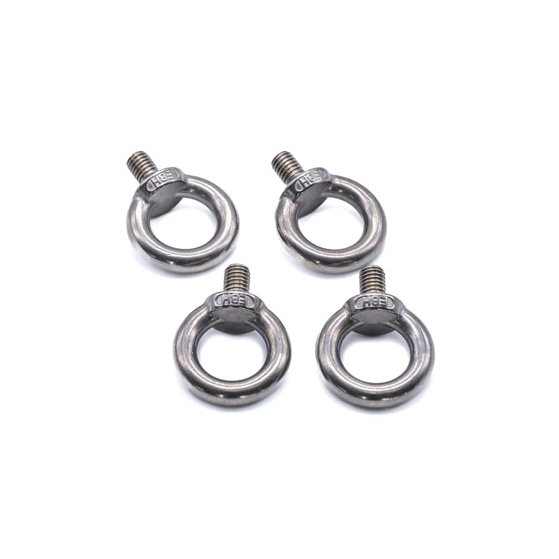4pcs of M6 Eye bolt stainless steel 316 A4 marine