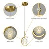 BNHHLZ Gold Pendant Lights Kitchen Island 2 Pack with Bubble