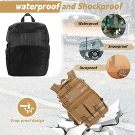 Camera Backpack for DSLR/SLR/Mirrorless Photography Camera, Tactical Camera Bag Case Waterproof Travel Backpack with 15.6" Laptop Compartment & Rain Cover Compatible with Canon/DJI Mavic Drone