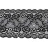 6in*5Yard Soft & Stretch Black Lace Roll Runner for Wedding