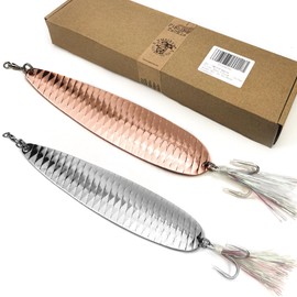 VMSIXVM Magnum Flutter Spoon Large Saltwate Fishing Spoon, Saltwater Flutter Spoons Spoon Lures for Striped Bass, Salmon, Walleye, Big Trolling Spoons Striper Spoons Bait for Saltwater Freshwater