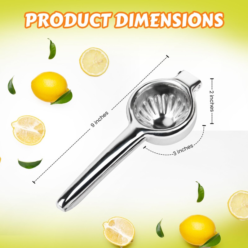 Stainless Steel Lemon Squeezer | Heavy Duty Handheld Juicer with