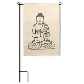 Style In Print Home Decor Garden Flag Namaste Inspiration & Motivation Faith Religion Cotton Canvas Outdoor & Patio Decor Flag Only Design Only