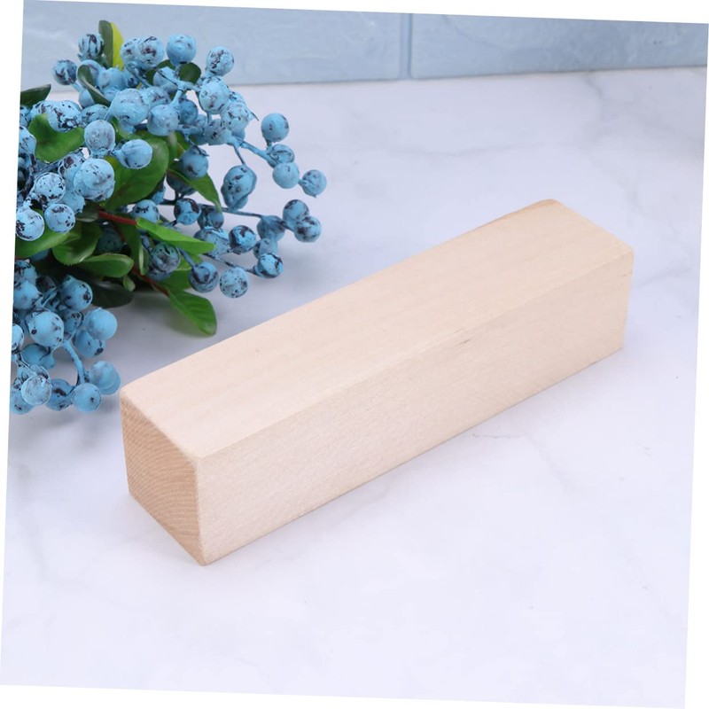 jojofuny DIY Handmade Small Wooden Block Craft Natural Basswood Plank