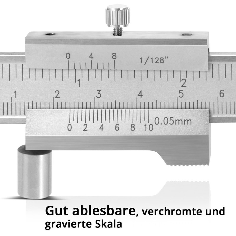 STAHLWERK Scribe Vernier Calliper, Measuring Gauge, Calliper 0-200 mm, 8