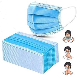 MERSUII 50 Pcs Pack Face Masks 3 Ply - 3 Layers - Sealed Bag