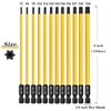 Saipor 12PCS T7-T40 Torx Screwdriver Bit Set 6 Inch /