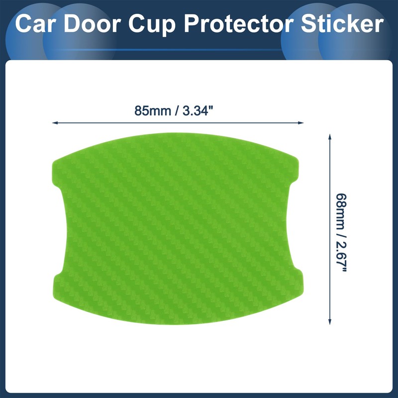INFINAUTO 3D Car Door Handle Scratch Protector, 68x85mm Removable Magnetic