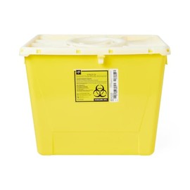 PG-II Flat Sharps Container for Chemotherapy Waste with Port Lid, Yellow, 8 gal.,1,Each,MDS706308H
