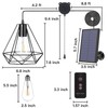 YUMAMEI Solar Pendant Lights, Solar Powered Shed Light with Pull