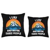 I Like Macy Maybe Three People Throw Pillow, 18x18, Multicolor