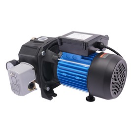 MOCHAG Industrial Cast Iron Black 1HP Well Water Pump with Ejector Kit, Jet Pump, Garden Irrigation, Farm, Pool, Overheating Protection, 110V, 134.2ft/h, 183.73ft Head