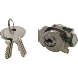 Prime-Line S 4130 Mailbox Lock – Replacement, Multipurpose Mailbox Lock for Several Brands – ILCO 1003M Keyway, Opens Clockwise with 90º Rotation, Nickel Finish (1 Set)