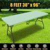 smiry Rectangle Picnic Table Cloth, Waterproof Elastic Fitted Tablecloths for