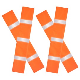 4 Packs Orange Seat Belt Cover High Visibility Safety Seat Belt Cover Reflective Seat Belt Covers for Cars Trucks Seat Belt Compliance 17.7” x 2.7”