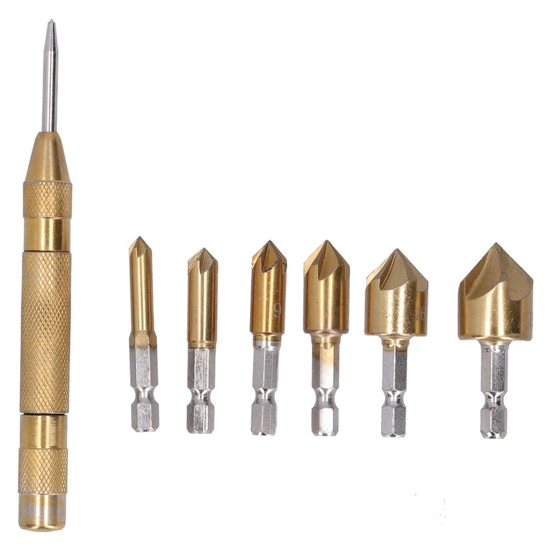 Chamfer Drill Bit Hex Shank 5 Flute Countersink Hole Opener