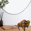 AMAJY Rustic Colorful Resin Bison Figurine – Majestic American Bison