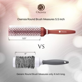 Professional Round Brush for Blow Drying 1.7 Inch – 25% Faster Dry Time - Ceramic Ionic Brush for Precise Styling & Volume – Hairbrush Adds Wave & Enhances Shine for Men & Women