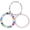 Weebee 100Pcs Rondelle Spacer Beads Crystal Charms Silver Plated Czech