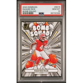 Graded 2023 Panini Donruss Rashee Rice #BS16 Bomb Squad Rookie RC Football Card PSA 10 Gem Mint