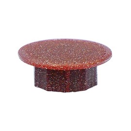 10 x cover caps, 6 mm, red, glitter plastic, PLA, diameter head, 10 mm, hole cover, printed, 3D
