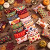 48 Pcs Fall Makeup Bags Bulk, Thanksgiving Canvas Cosmetic Pouch