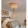 AMZASA Boho Flush Mount Ceiling Light Wooden Beaded Hepm Rope