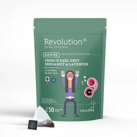 Revolution Tea - Earl Grey Tea with Bergamot and Lavender, 50 Pyramid Tea Bags, Fair Trade