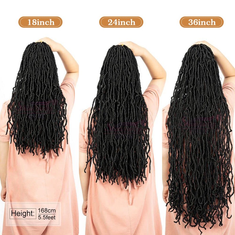 New Faux Locs Crochet Hair 24 Inch ShowJarlly 7 Packs