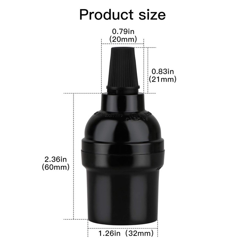 E26 E27 Light Sockets, 8 Packs Edison Period Retro Style