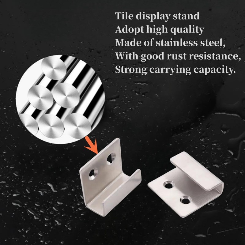 Tile Display Wall Hanger, 8 Pcs Stainless Steel Wall Mount