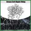 Motoforti 100 Pcs M6x1 Grease Nipple Fitting Straight 180 Degree