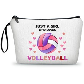 ARIOSEY Volleyball Gifts for Teen Girls,Volleyball Gifts for Team,Volleyball Makeup Bag,Volleyball Stuff,Small Cosmetic Bag,Birthday Gifts for Friends Female,Volleyball Gifts