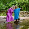Lakeland Active Patterdale Hooded Changing Poncho Towel - Mid Blue