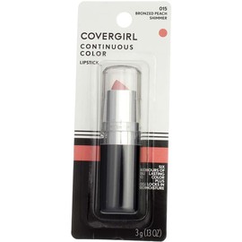 CoverGirl Continuous Color Lipstick, Bronzed Peach [015], 0.13 (Pack of 5)