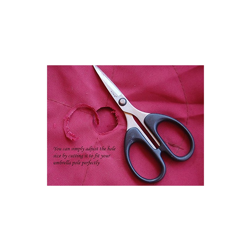 BELLRINO Replacement Umbrella Canopy for 9ft 8 Ribs Burgundy RED
