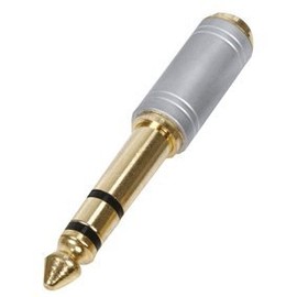 electrosmart Professional Quality Stereo Headphone Adaptor ~ 3.5mm Jack Socket to 6.35mm Plug with 24K Gold Plated Contacts