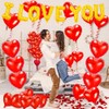 Chris.W 47 Pack Valentine's Day Balloons with 1000 Pcs Silk