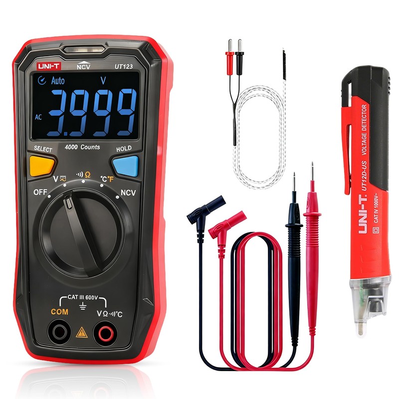 UNI-T Kit UT123 + UT12D Multímetro Digital y Detector de