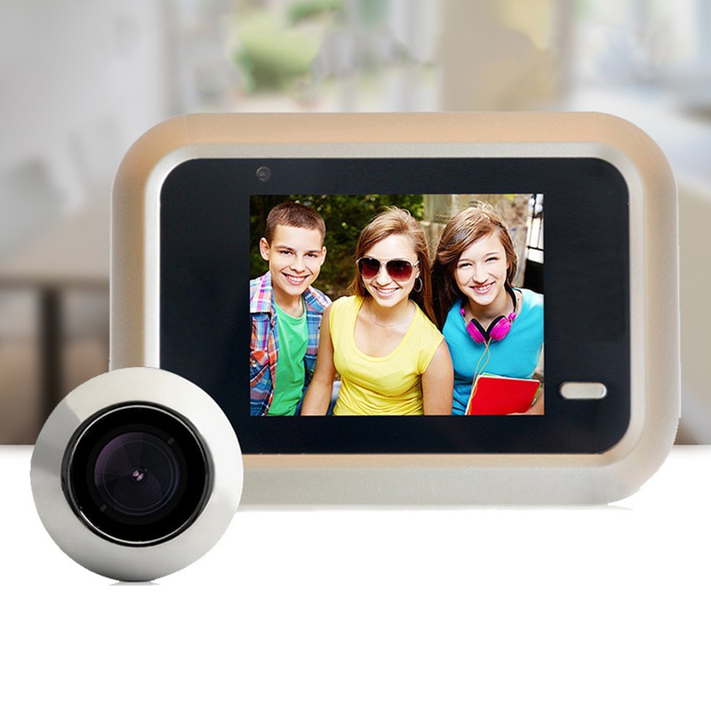 Electronic Peephole Camera Doorbell Wide Angle HD Sound Monitoring Automatic