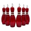 Large Bowling Pin Water Bottles Red - 6 Pack